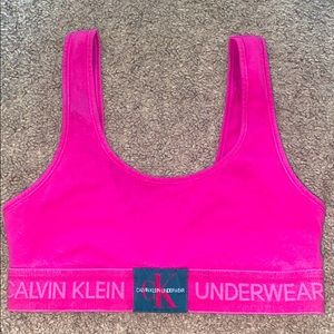 Hot Pink Calvin Klein Sports Bra
